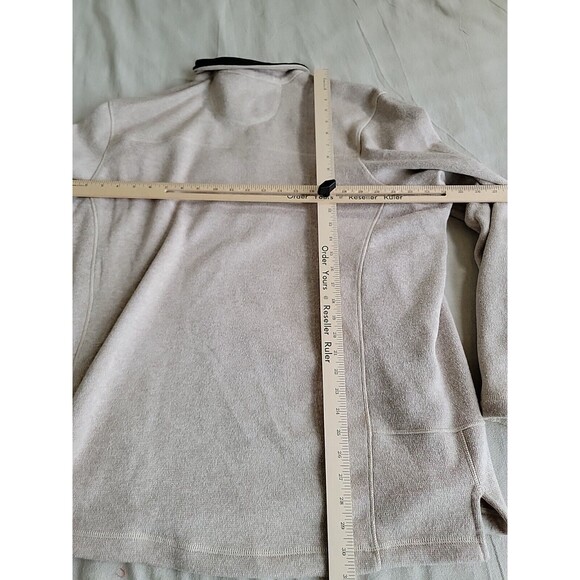 Woolrich Mens 2XL 1/4 Zip Pullover Cream Beige Pocket Logo Casual Solid Dad - Picture 14 of 15